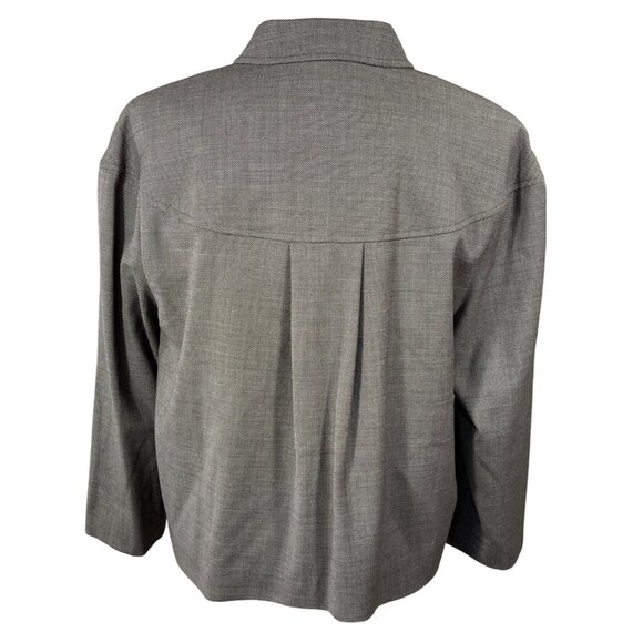 Jones New York Jacket Taupe Button Front Size 14 Stretch Wool Blend Blazer - Picture 3 of 7